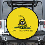 Don't Tread On Me Gadsden Flag Print Tire Cover With Camera Hole