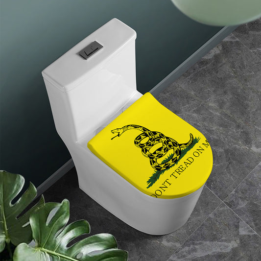 Don't Tread On Me Gadsden Flag Print Toilet Lid Cover