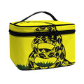 Don't Tread On Me Gadsden Flag Print Travel Makeup Bag