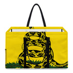 Don't Tread On Me Gadsden Flag Print Utility Tote Bag