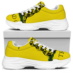 Don't Tread On Me Gadsden Flag Print White Chunky Shoes