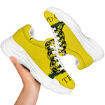 Don't Tread On Me Gadsden Flag Print White Chunky Shoes