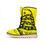 Don't Tread On Me Gadsden Flag Print Winter Boots