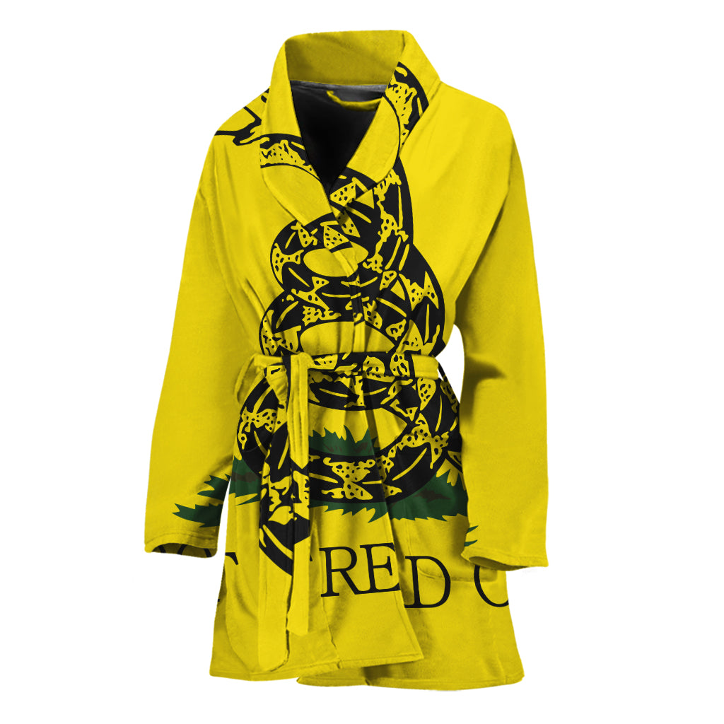 Don't Tread On Me Gadsden Flag Print Women's Bathrobe