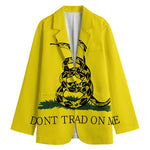 Don't Tread On Me Gadsden Flag Print Women's Cotton Blazer