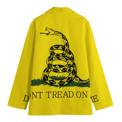 Don't Tread On Me Gadsden Flag Print Women's Cotton Blazer