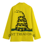 Don't Tread On Me Gadsden Flag Print Women's Cotton Blazer