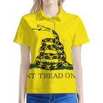 Don't Tread On Me Gadsden Flag Print Women's Polo Shirt