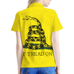 Don't Tread On Me Gadsden Flag Print Women's Polo Shirt
