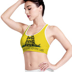 Don't Tread On Me Gadsden Flag Print Women's Sports Bra