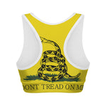 Don't Tread On Me Gadsden Flag Print Women's Sports Bra
