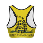 Don't Tread On Me Gadsden Flag Print Women's Sports Bra