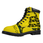 Don't Tread On Me Gadsden Flag Print Work Boots