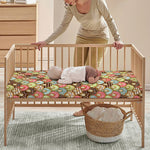 Donuts Pattern Print Baby Crib Sheet