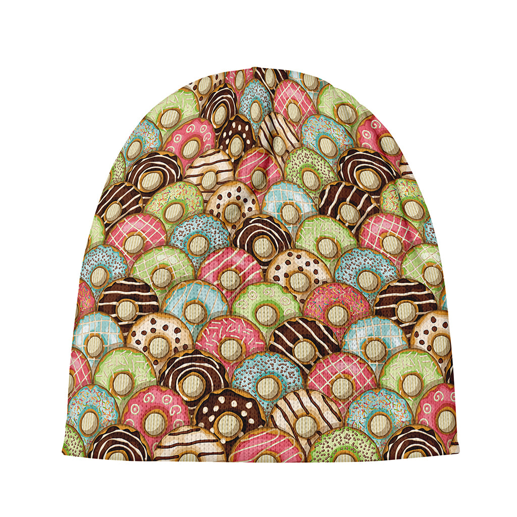 Donuts Pattern Print Beanie