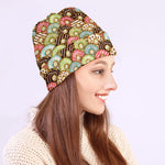 Donuts Pattern Print Beanie