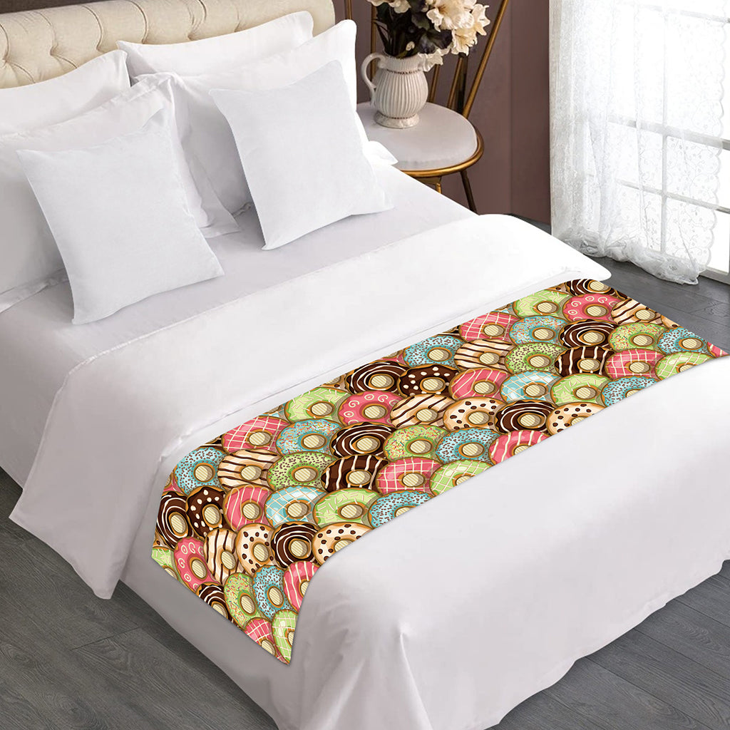 Donuts Pattern Print Bed Runner