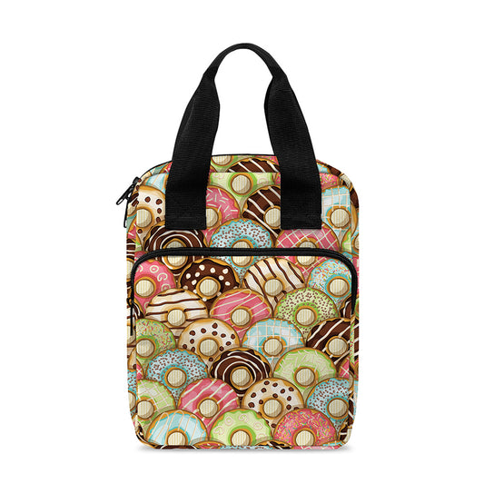 Donuts Pattern Print Bible Tote Bag