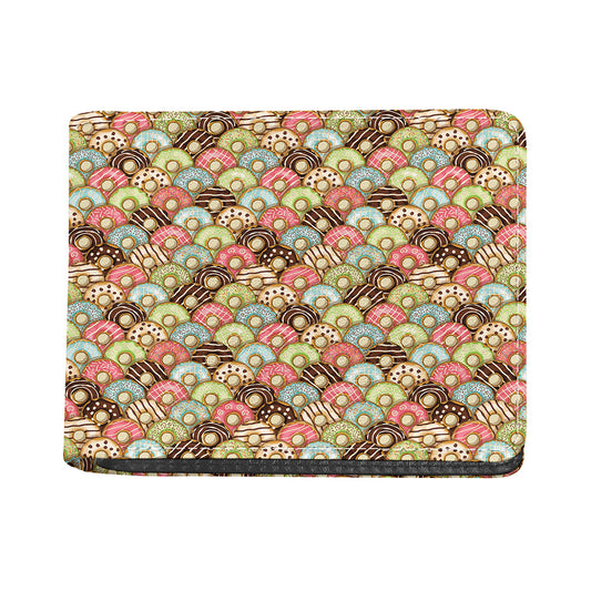 Donuts Pattern Print Bifold Wallet
