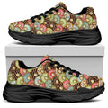 Donuts Pattern Print Black Chunky Shoes