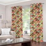 Donuts Pattern Print Blackout Grommet Curtains