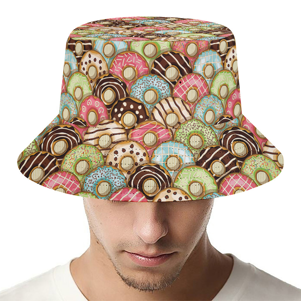 Donuts Pattern Print Bucket Hat