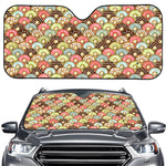 Donuts Pattern Print Car Windshield Sun Shade