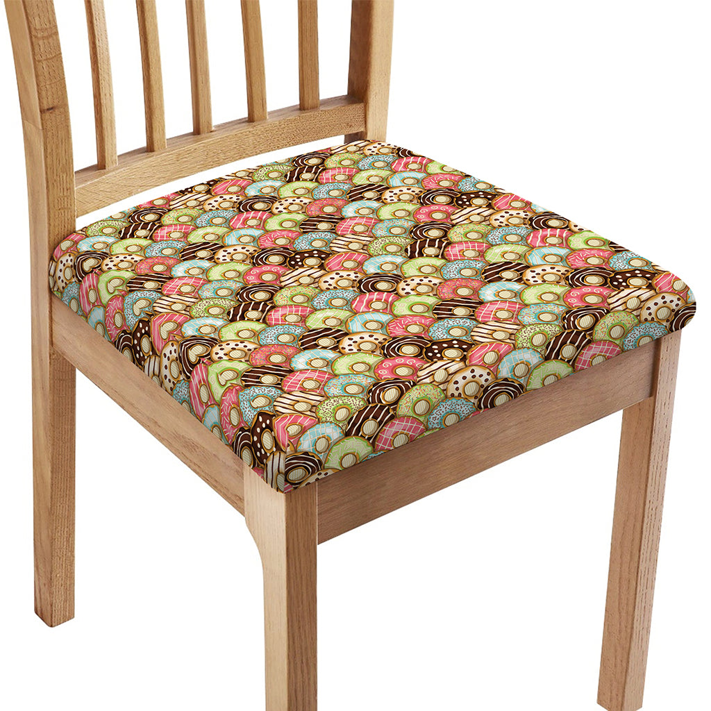 Donuts Pattern Print Chair Cushion Cover