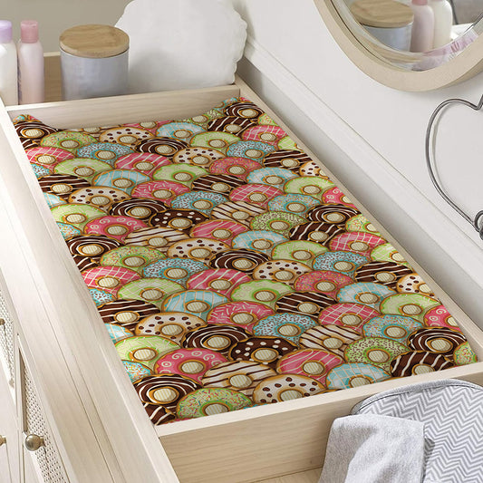 Donuts Pattern Print Changing Pad Cover