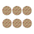 Donuts Pattern Print Coaster Set