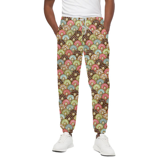 Donuts Pattern Print Cotton Pants