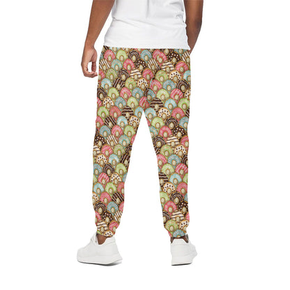 Donuts Pattern Print Cotton Pants