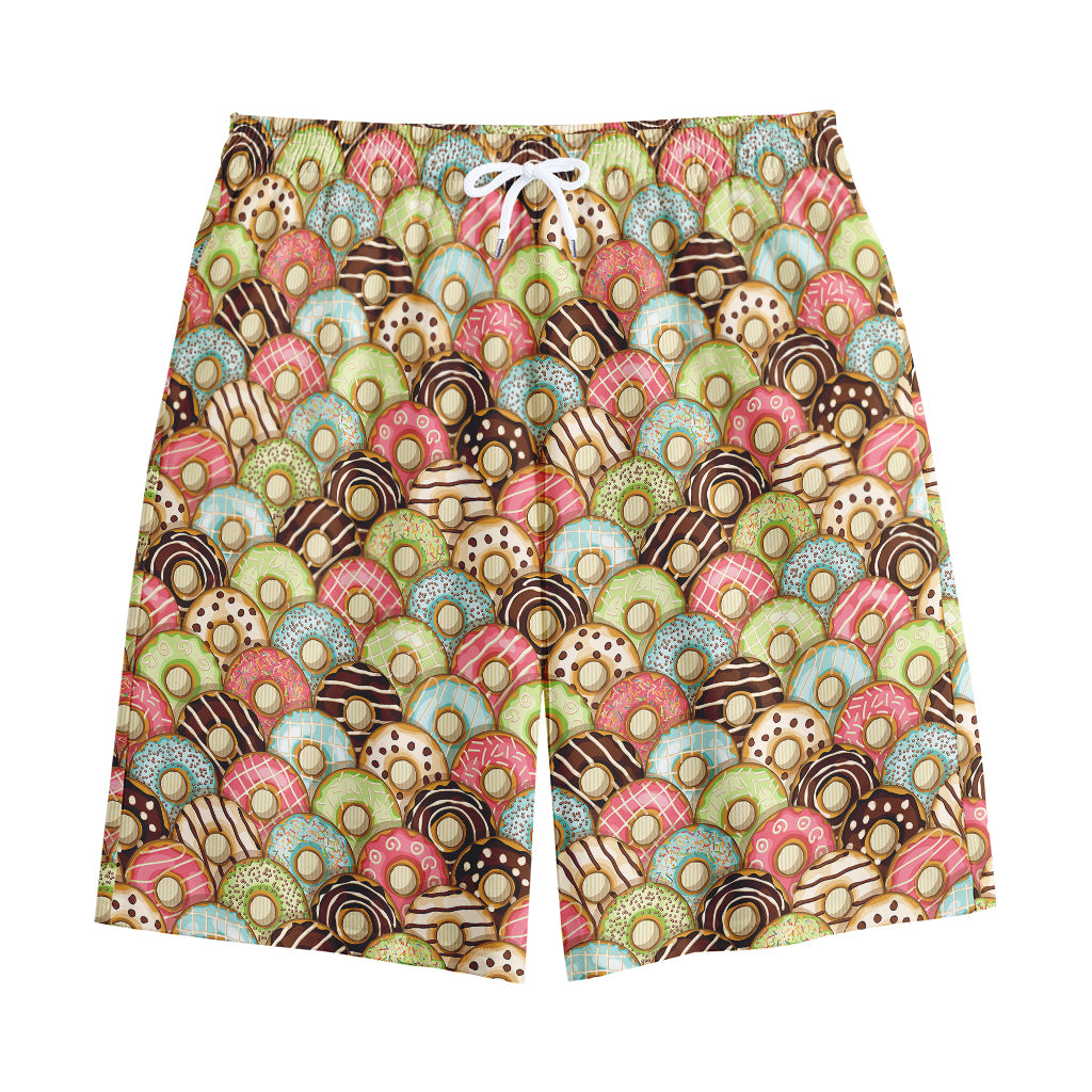 Donuts Pattern Print Cotton Shorts