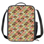 Donuts Pattern Print Crossbody Lunch Bag