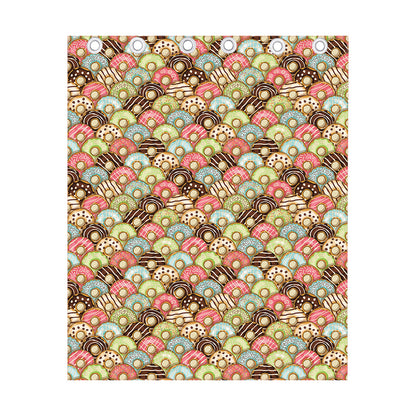 Donuts Pattern Print Curtain