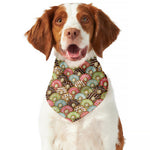 Donuts Pattern Print Dog Bandana