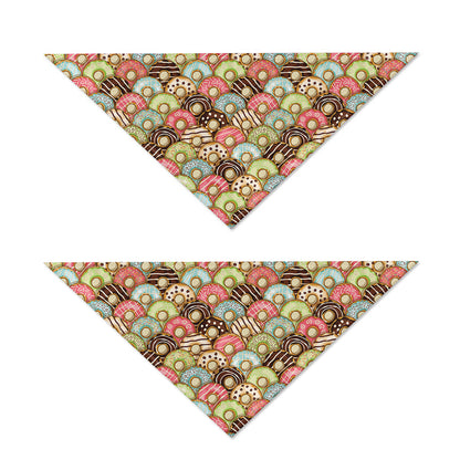 Donuts Pattern Print Dog Bandana