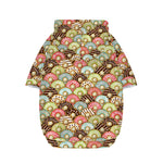 Donuts Pattern Print Dog Zip Up Hoodie