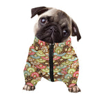 Donuts Pattern Print Dog Zip Up Jacket