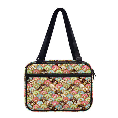 Donuts Pattern Print Double Strap Bible Bag