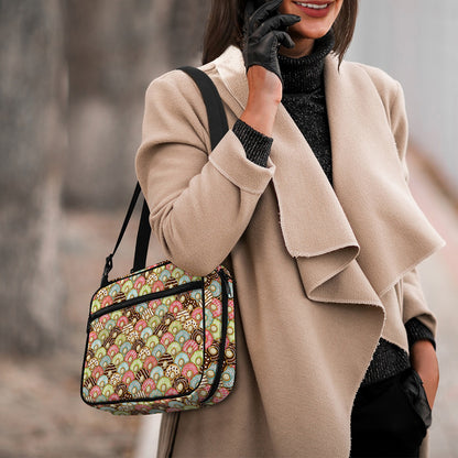 Donuts Pattern Print Double Strap Bible Bag