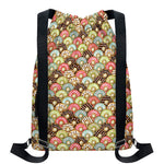 Donuts Pattern Print Drawstring Backpack