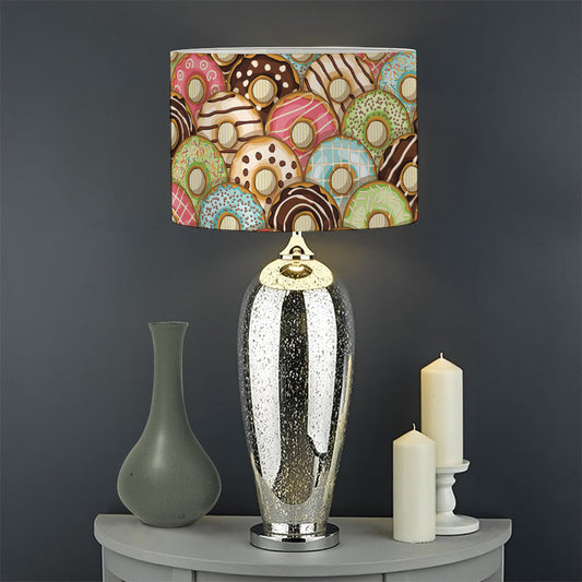 Donuts Pattern Print Drum Lamp Shade
