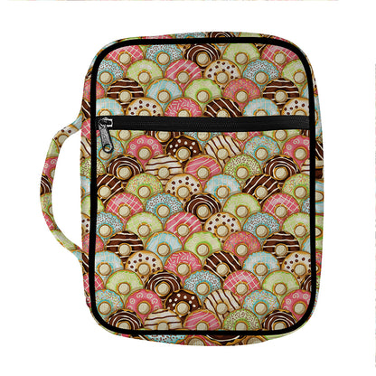 Donuts Pattern Print Front Pocket Bible Bag
