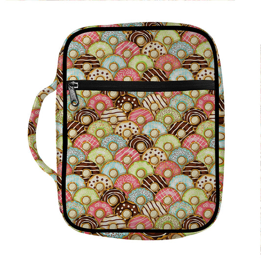 Donuts Pattern Print Front Pocket Bible Bag