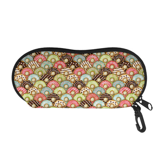 Donuts Pattern Print Glasses Case