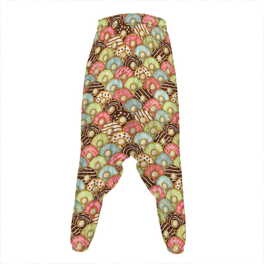 Donuts Pattern Print Hammer Pants