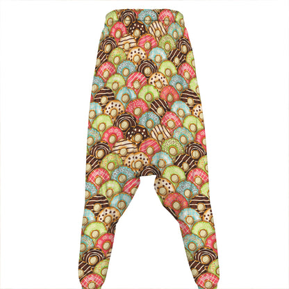 Donuts Pattern Print Hammer Pants