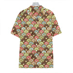 Donuts Pattern Print Hawaiian Shirt