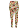 Donuts Pattern Print High-Waisted Pocket Leggings